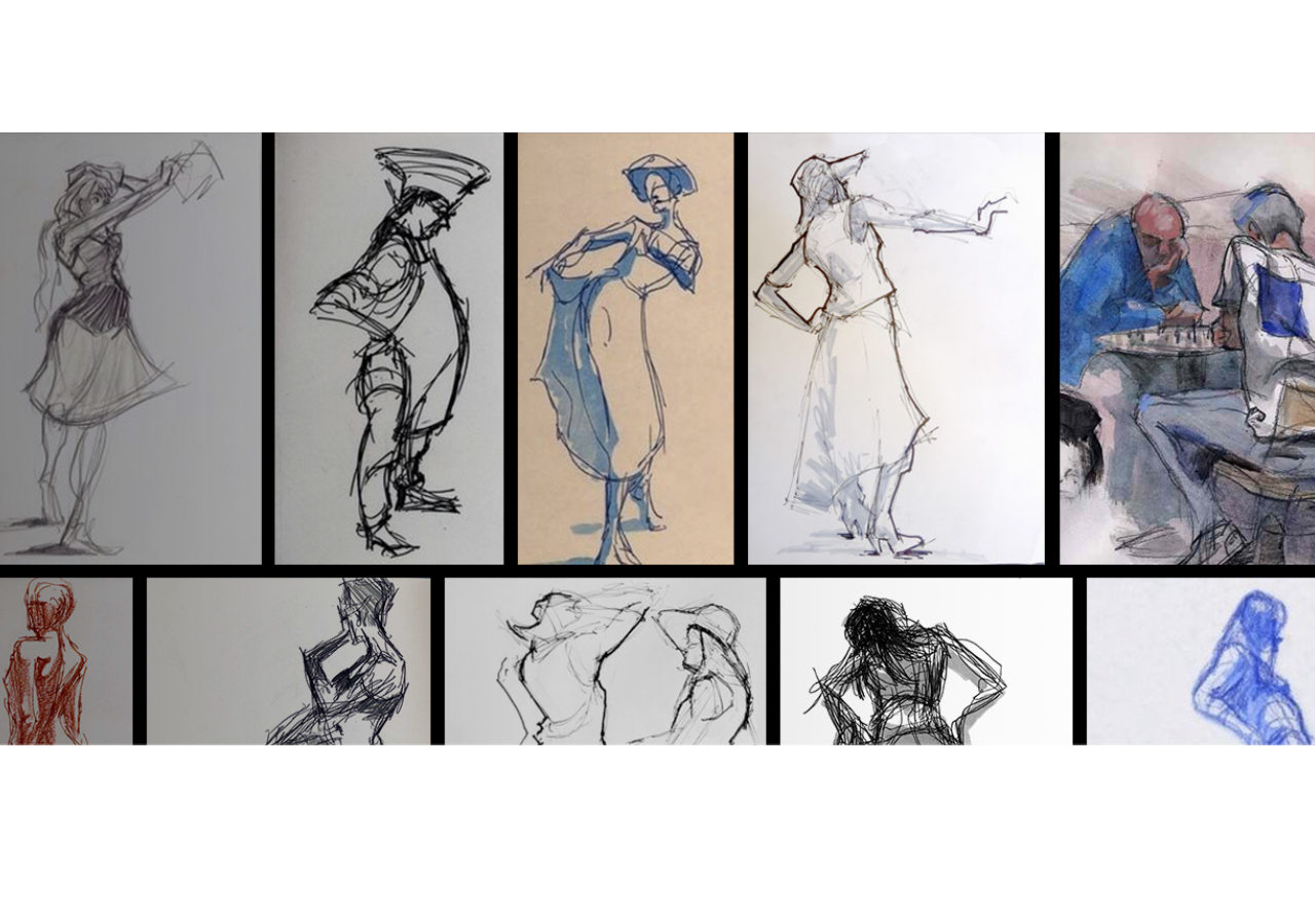 Using Gesture to Start a Figure Drawing - Figure Drawing